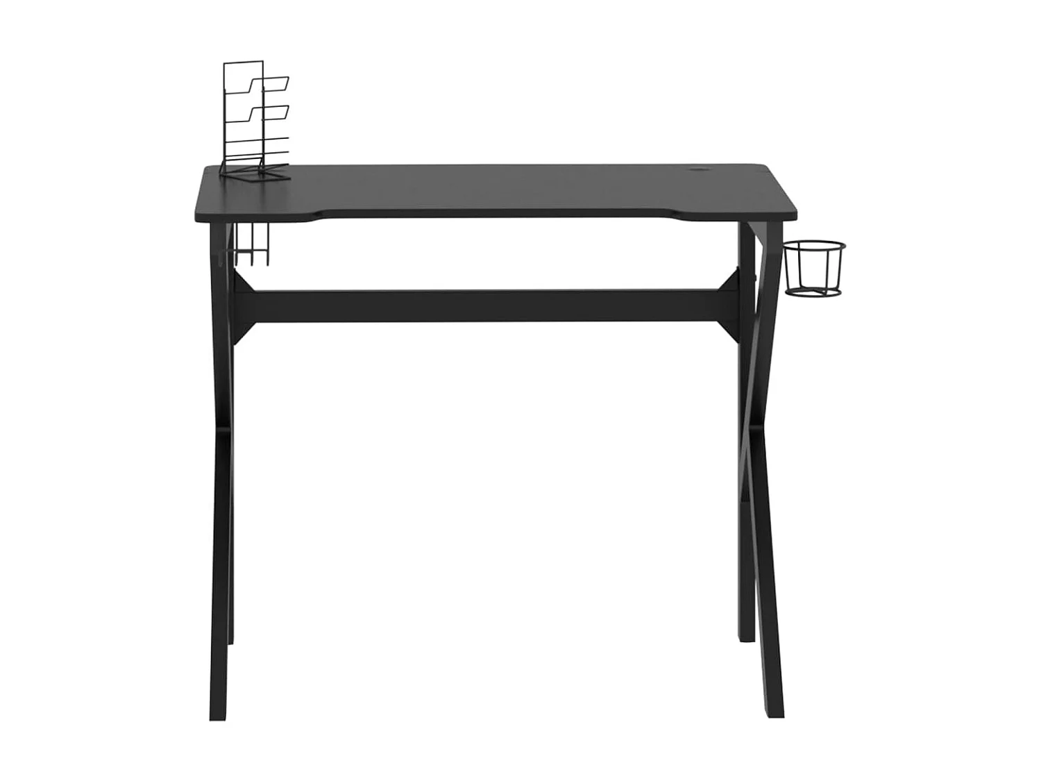 Scrivania da Gaming con Gambe a K Nera 90x60x75 cm