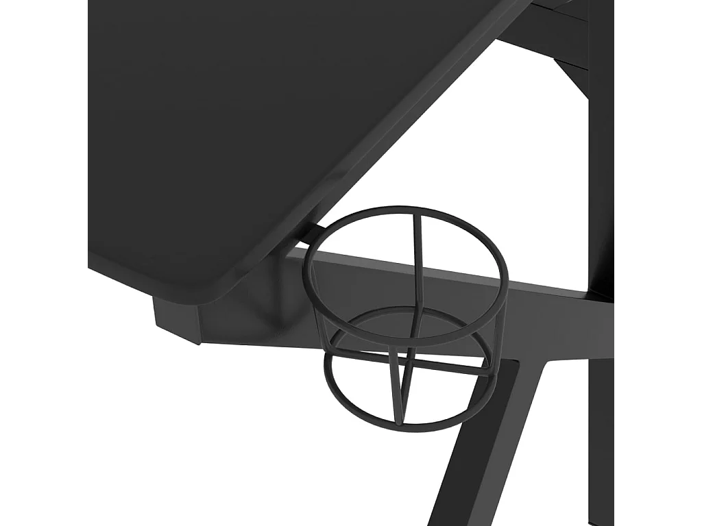 Scrivania da Gaming con Gambe a K Nera 90x60x75 cm