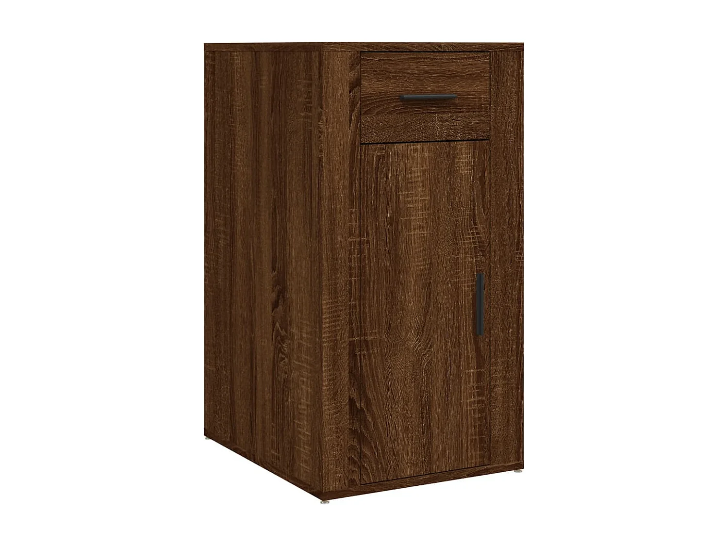 Bureau avec armoire chêne marron bois d'ingénierie