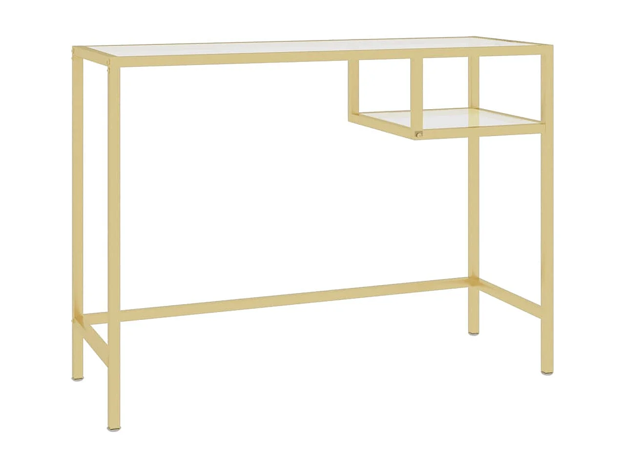 Computerbureau 100x36x74 cm gehard glas transparant