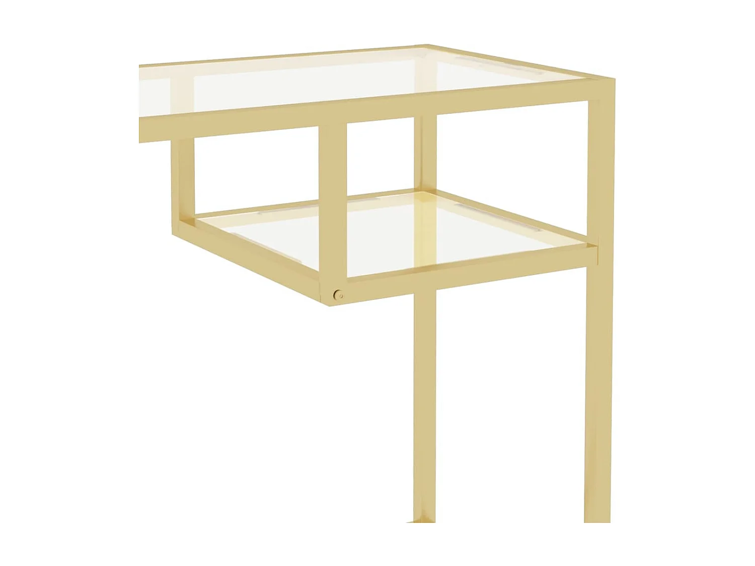 Bureau d'ordinateur Transparent 100x36x74 cm Verre trempé