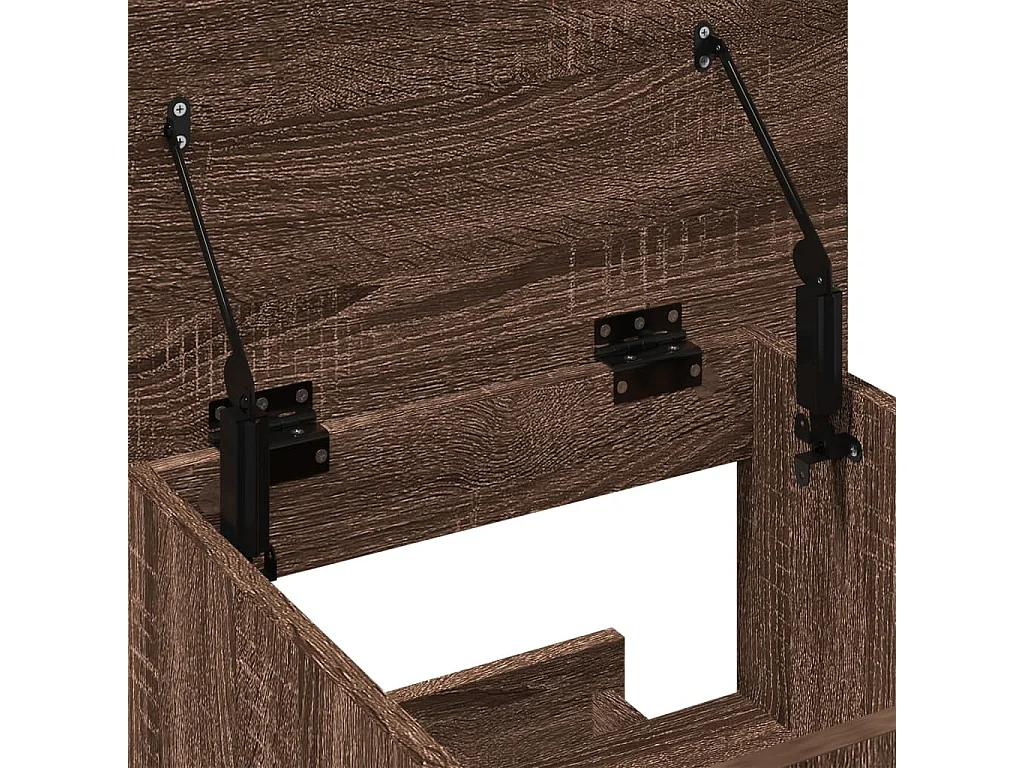 Atril con ruedas y cajón madera ingeniería marrón 55x55x107 cm