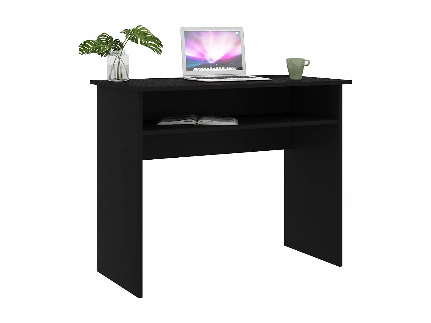Bureau Noir 90x50x74 cm Bois d'ingénierie