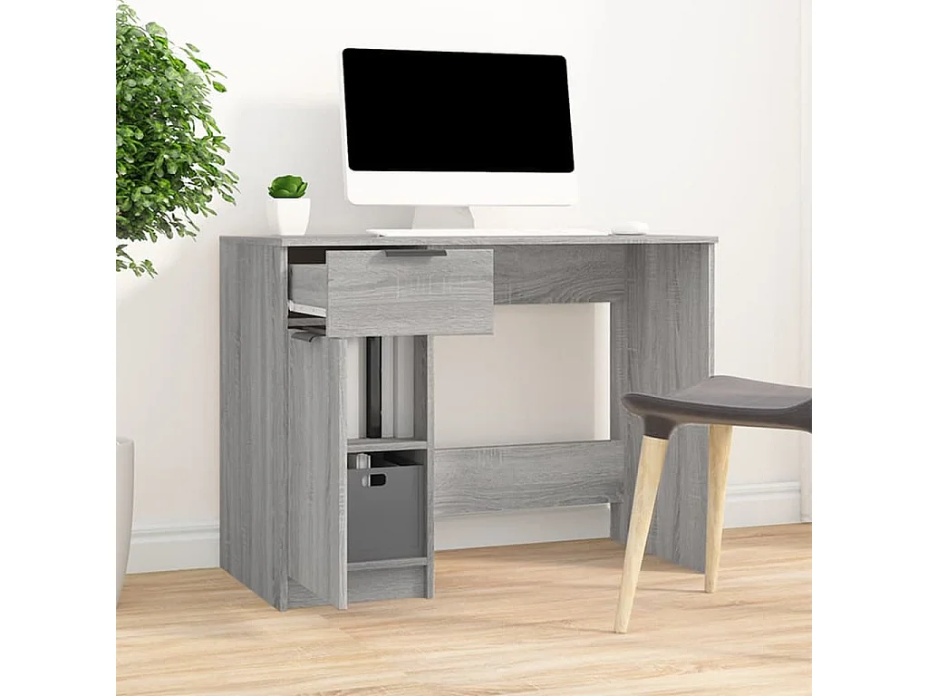 Scrivania Grigio Sonoma 100x50x75 cm in Legno Multistrato