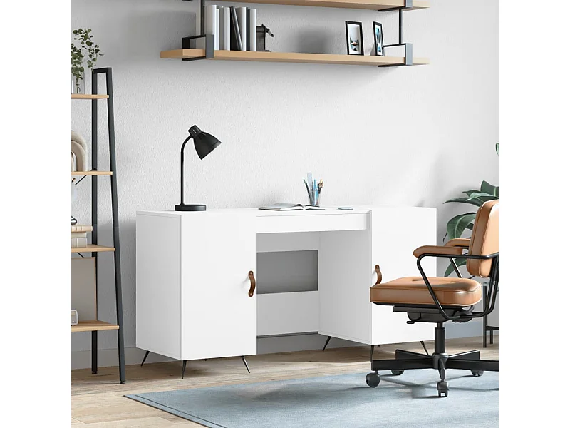 Escritorio madera de ingeniería blanco 140x50x75 cm