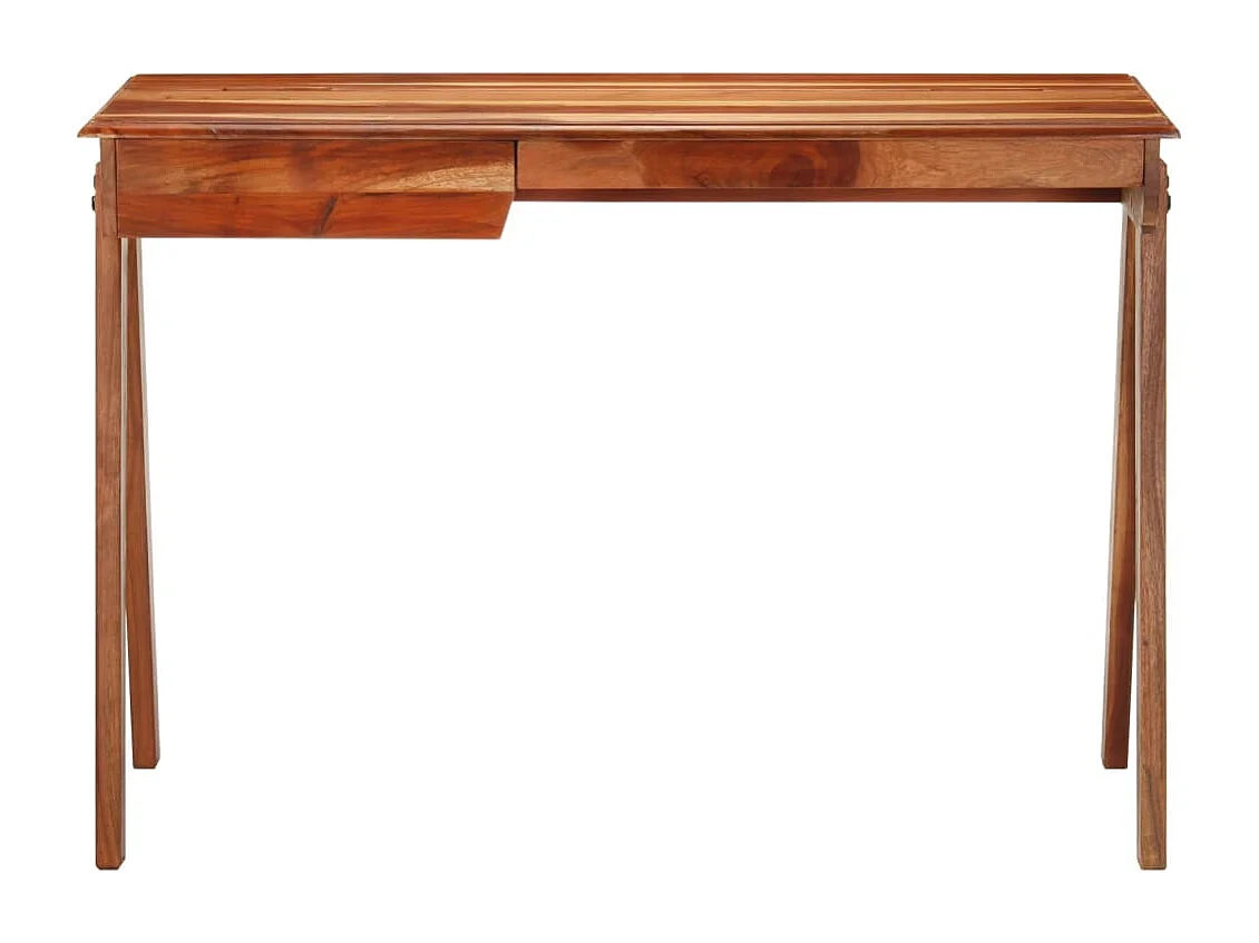 Bureau avec tiroir 110x50x77 cm bois d'acacia massif