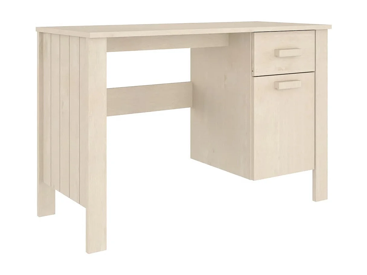 Schreibtisch HAMAR Honigbraun 113x50x75 cm Massivholz Kiefer