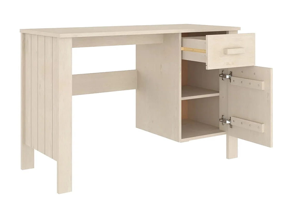 Schreibtisch HAMAR Honigbraun 113x50x75 cm Massivholz Kiefer