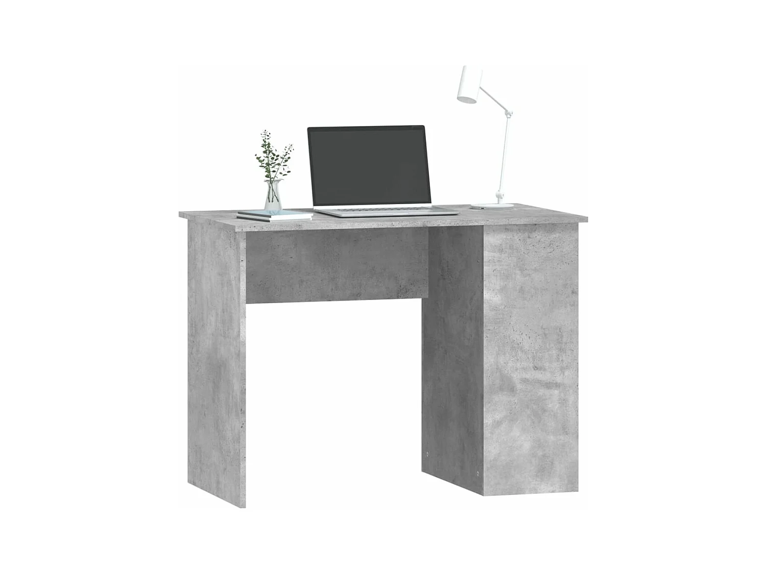 Bureau Gris béton 100x55x75 cm Bois d'ingénierie