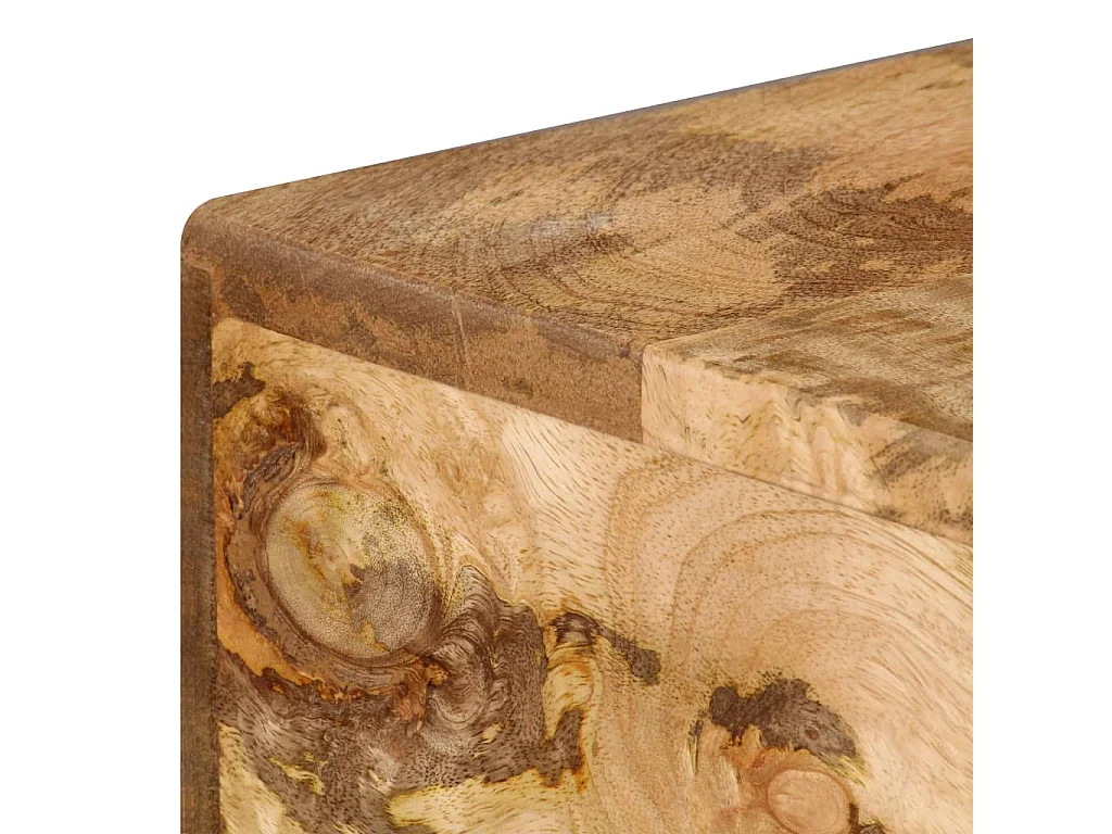 Bureau avec tiroirs Bois solide de manguier 110x50x76 cm