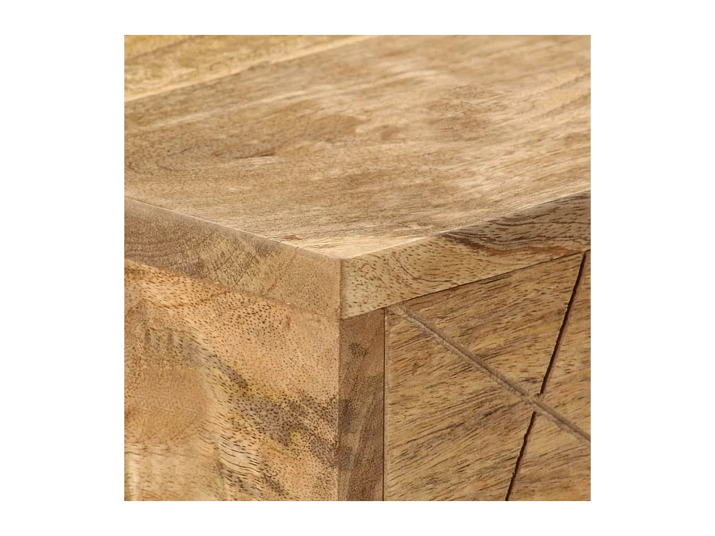 Bureau avec tiroirs Bois solide de manguier 110x50x76 cm
