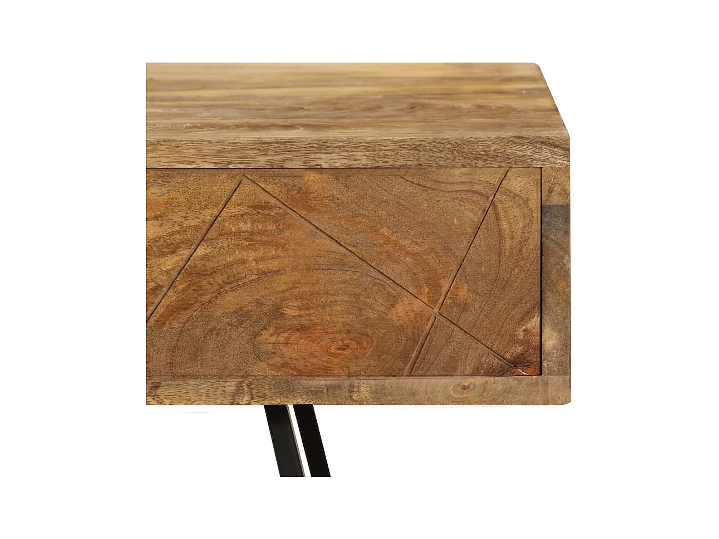 Bureau avec tiroirs Bois solide de manguier 110x50x76 cm