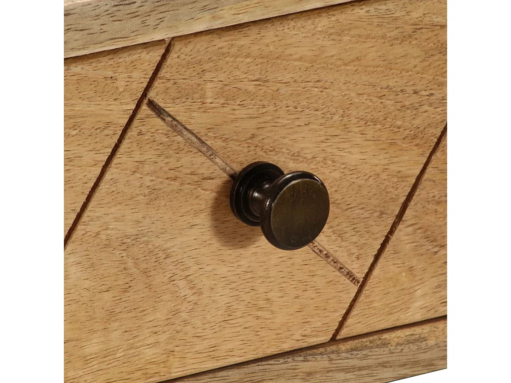 Bureau avec tiroirs Bois solide de manguier 110x50x76 cm