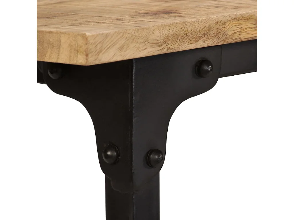 Bureau avec tabouret pliant Bois de manguier massif 115x50x76cm