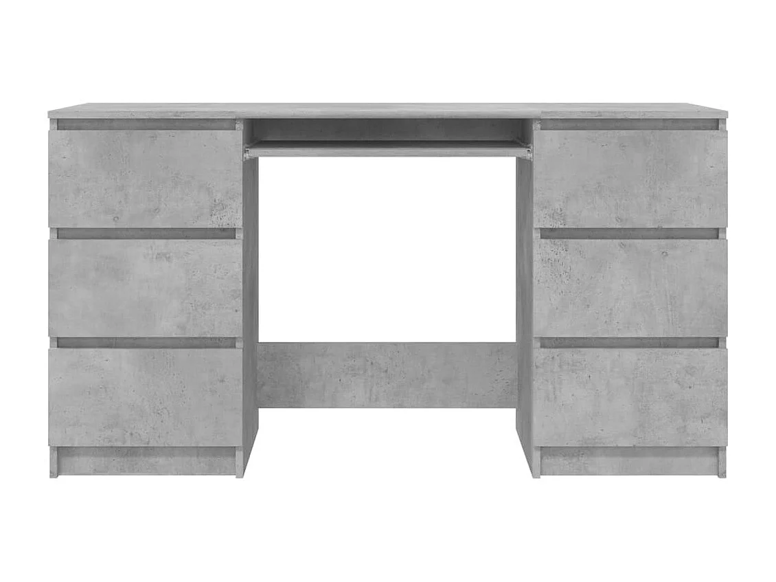 Scrivania Grigio Cemento 140x50x77 cm in Legno Multistrato