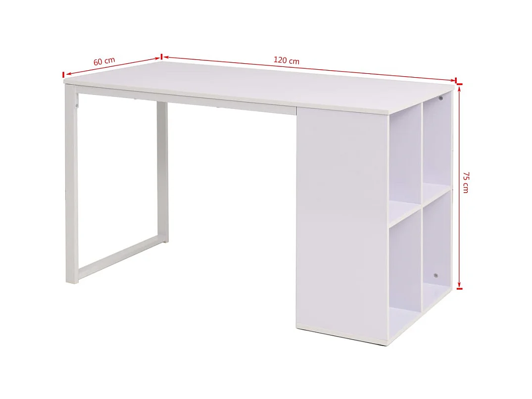 Schreibtisch 120×60×75 cm Weiß