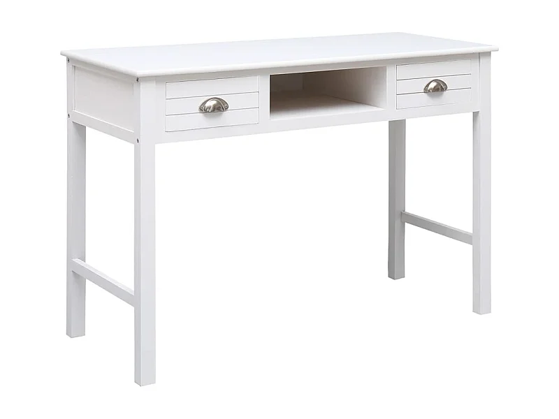 Buffet Blanc 108x45x76 cm Bois de Paulownia massif