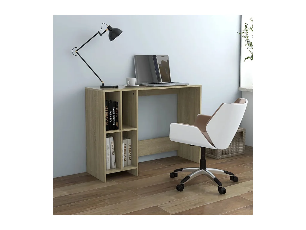Bureau d'ordinateur portable chêne sonoma bois d'ingénierie