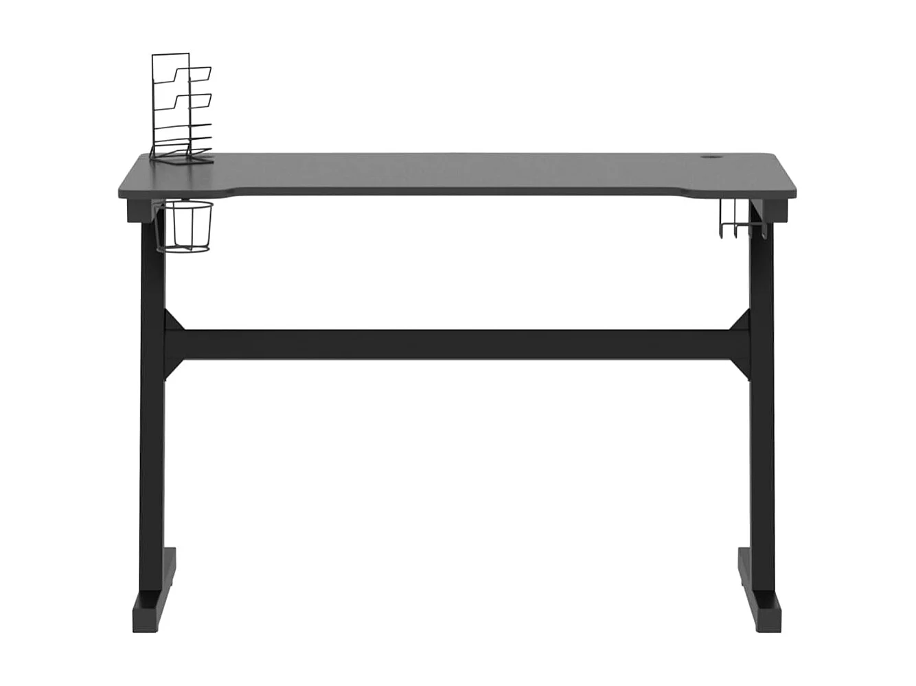 Gaming-Schreibtisch mit LED und Z-Gestell Schwarz 110x60x75 cm