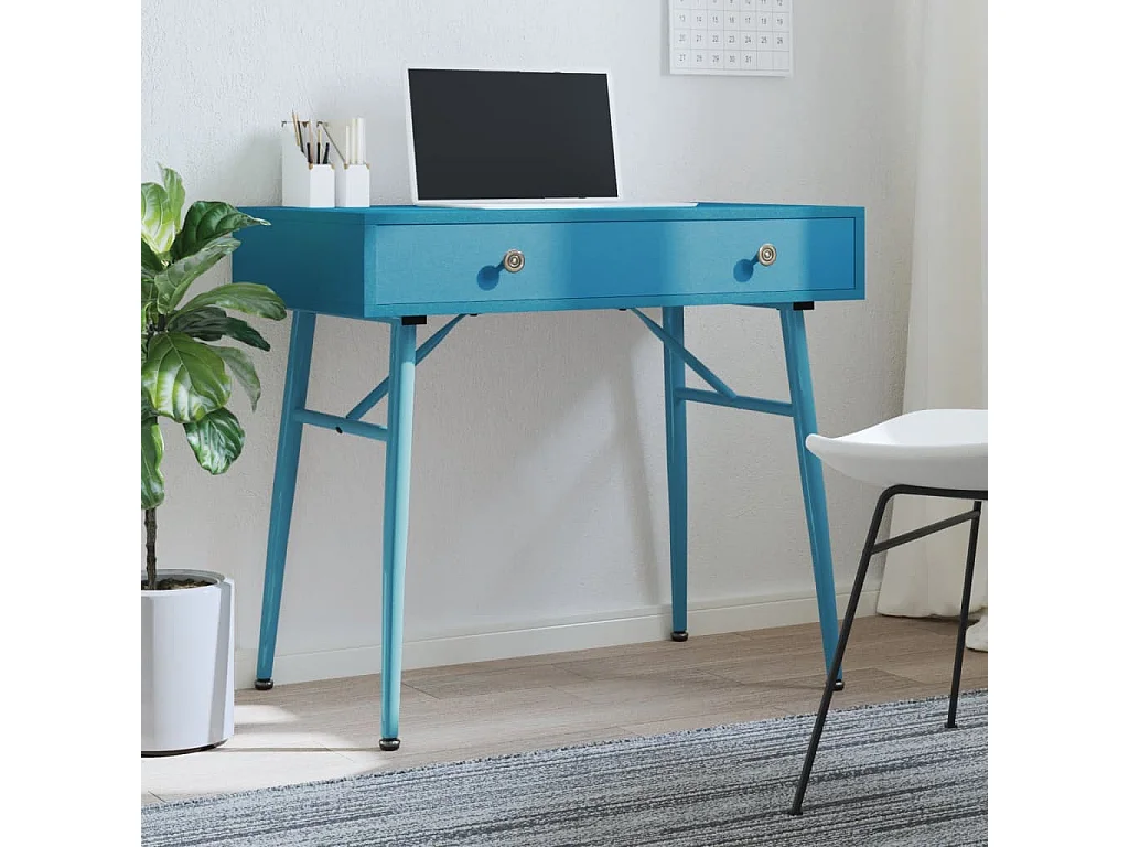 Computerbureau in antieke stijl met lade 90x50x76,5 cm groen