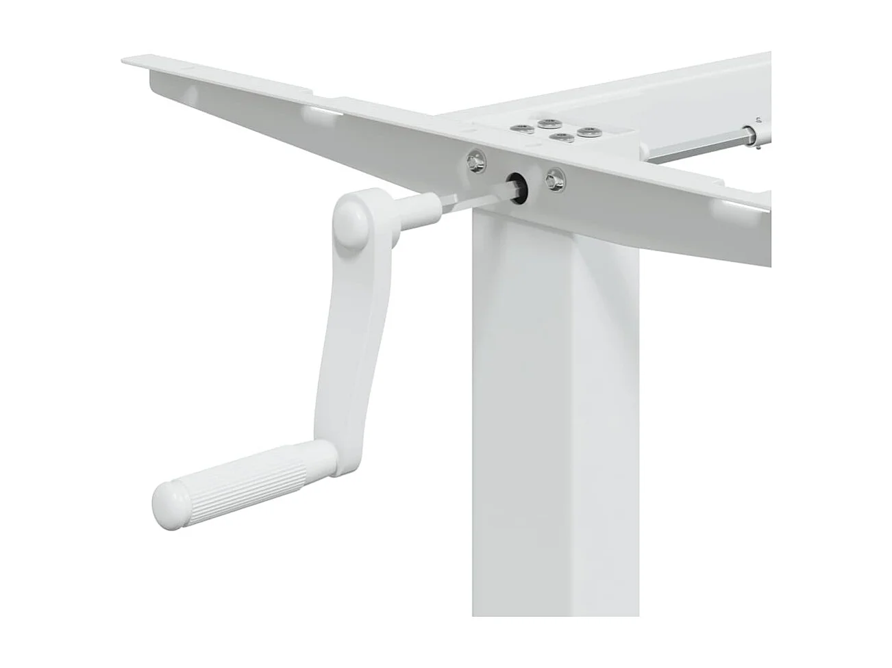 Telaio Scrivania in Piedi Bianco (94-135)x60x(70-114)cm Acciaio