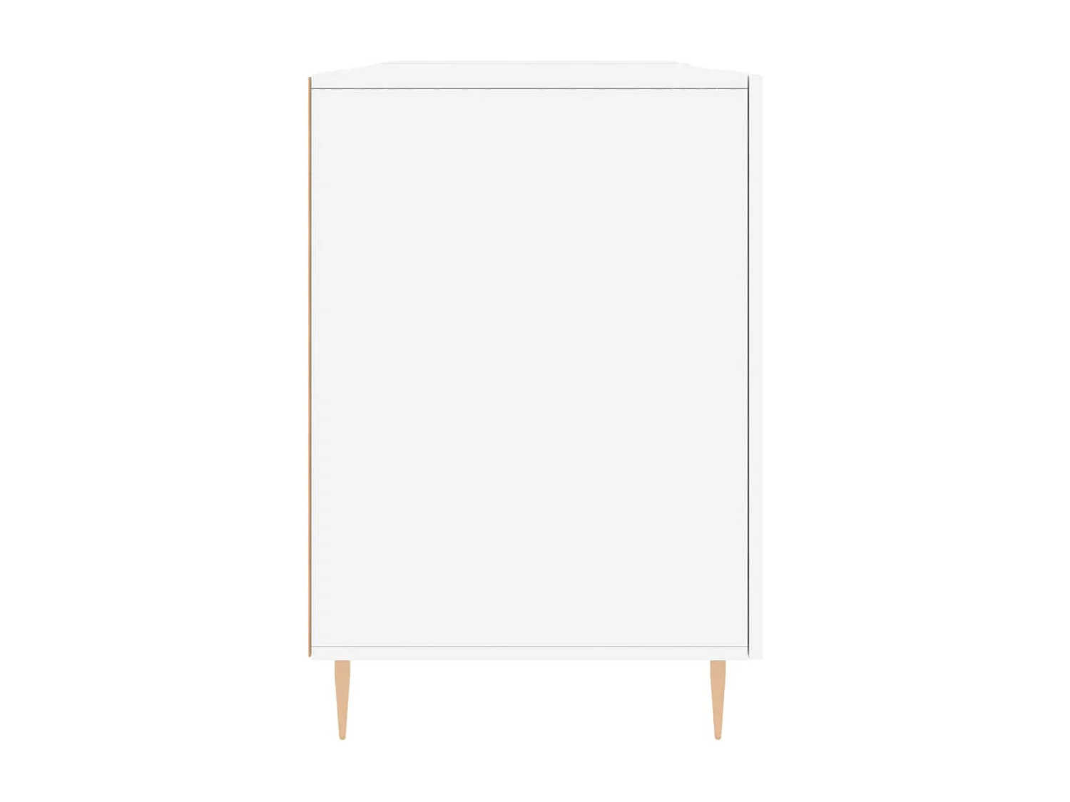 Scrivania Bianco Lucido 140x50x75 cm in Legno Multistrato