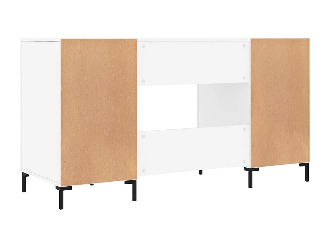 Bureau blanc 140x50x75 cm bois d'ingénierie