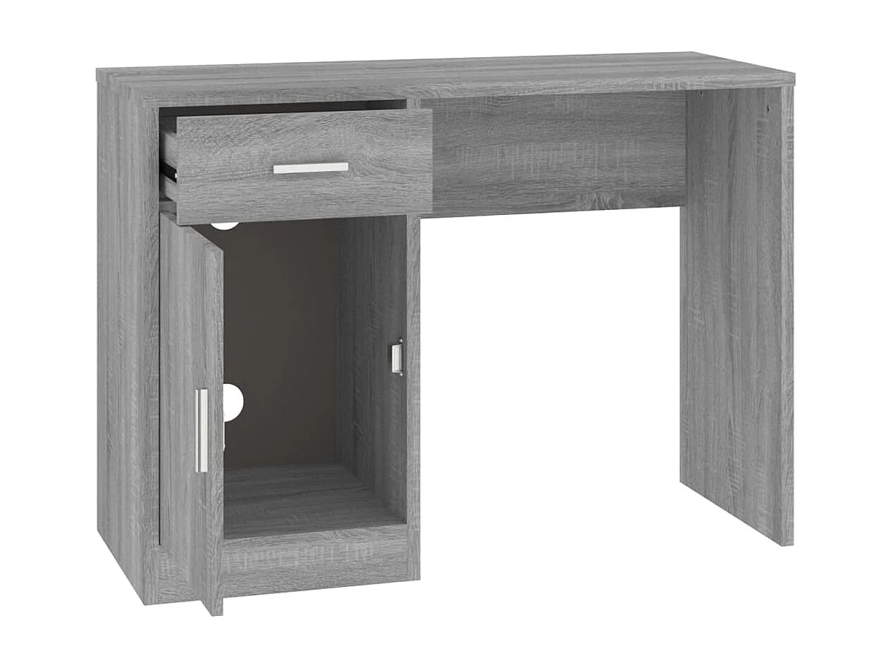 Bureau avec tiroir et armoire Sonoma gris 100x40x73 cm