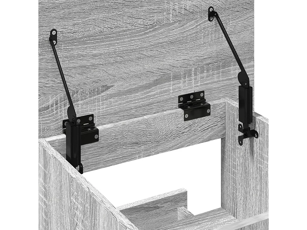 Leggio con Ruote Cassetto Grigio Sonoma 55x55x107cm Multistrato