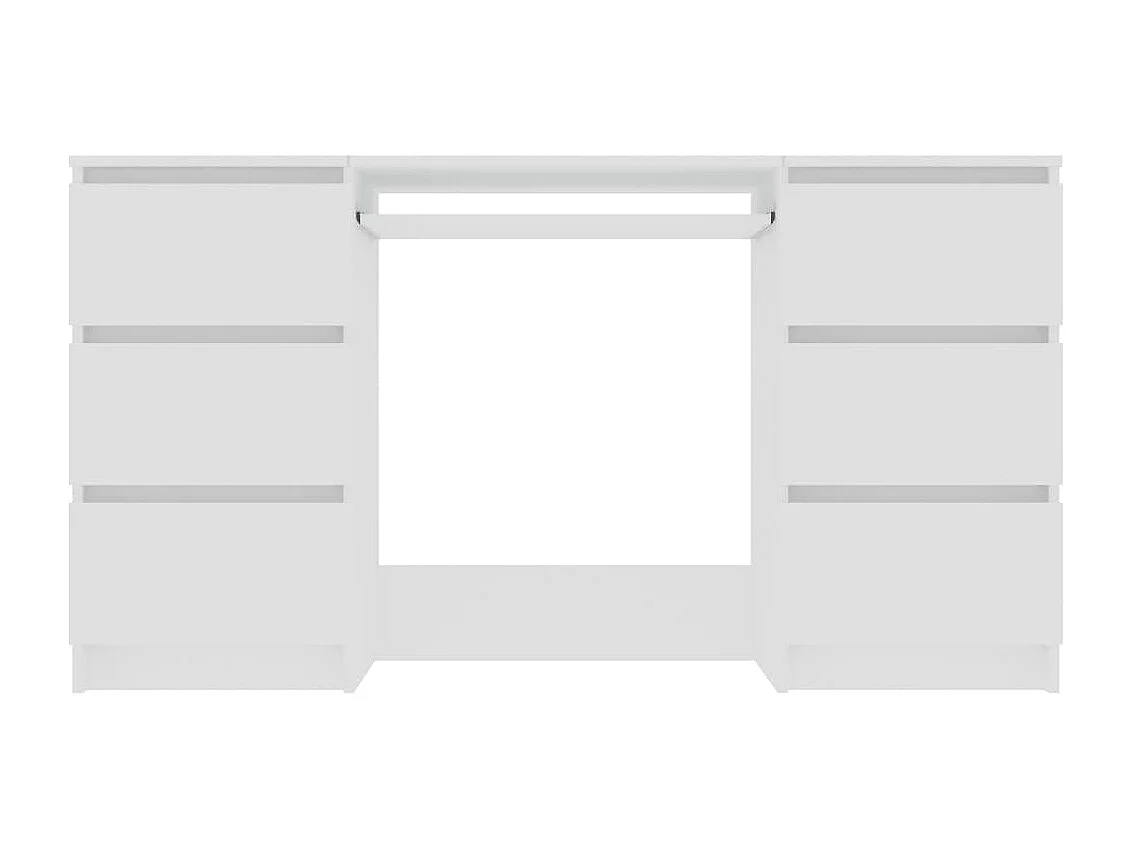 Escritorio de madera contrachapada blanco 140x50x77 cm