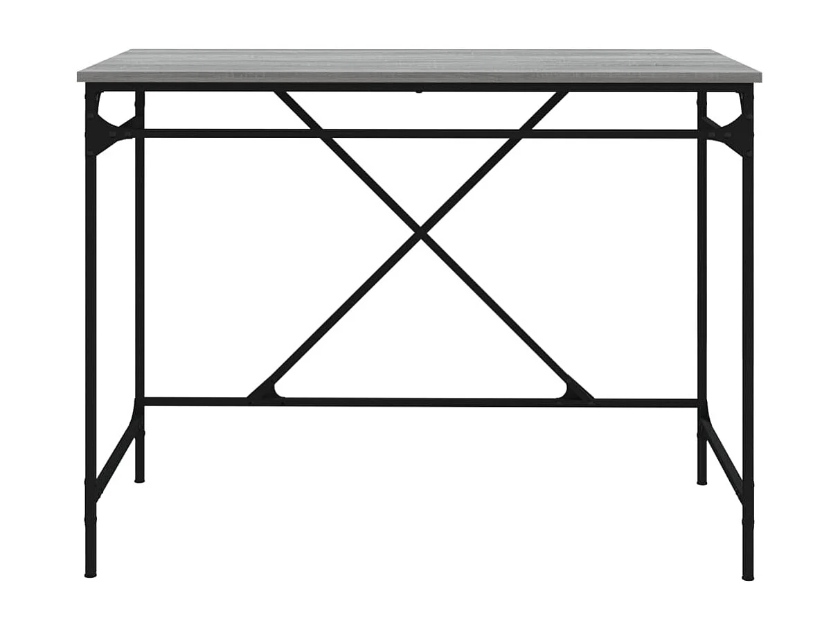 Bureau sonoma gris 100x50x75 cm bois d'ingénierie et fer