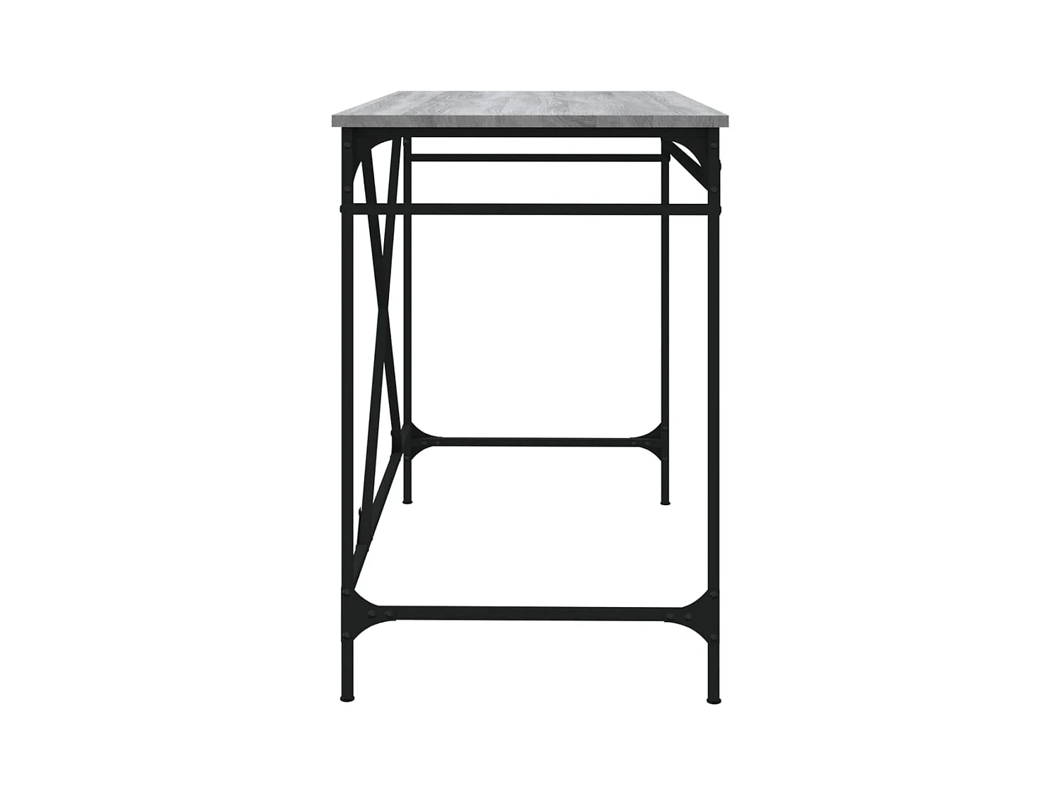 Bureau sonoma gris 100x50x75 cm bois d'ingénierie et fer