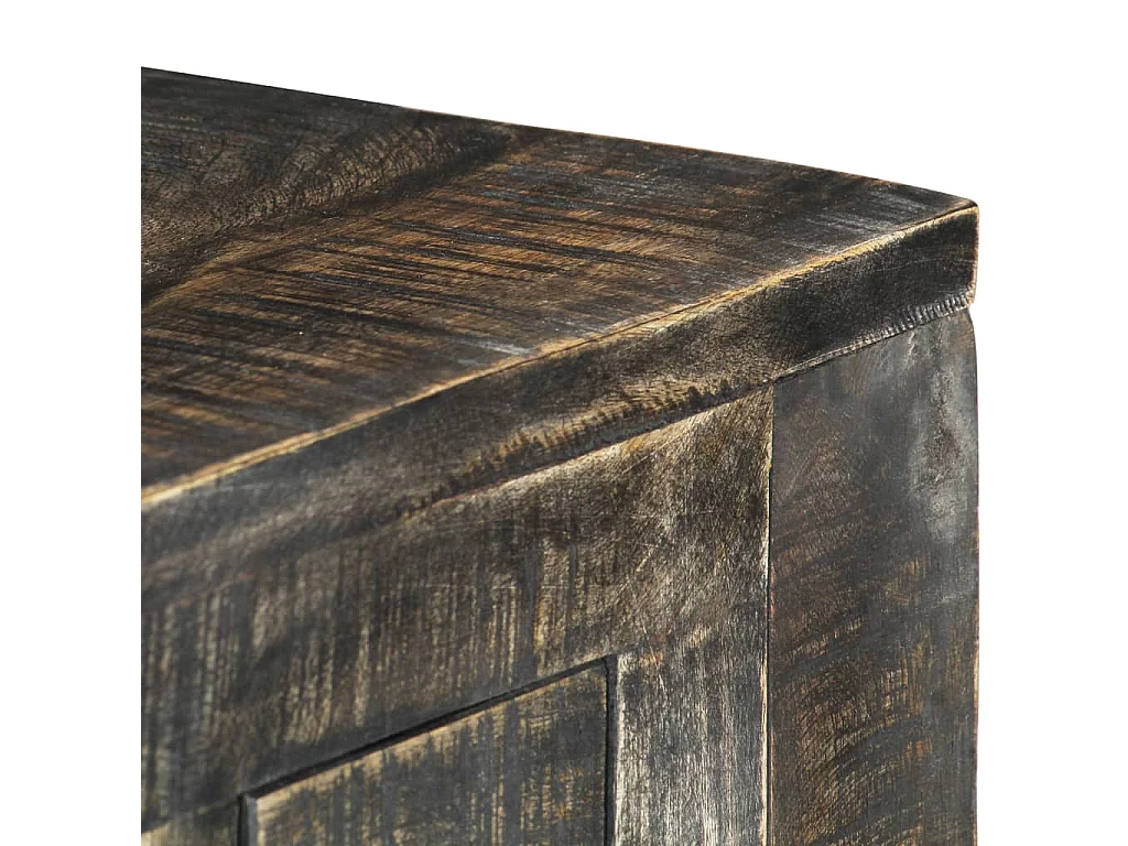 Bureau 110x50x75 cm massief mangohout zwart