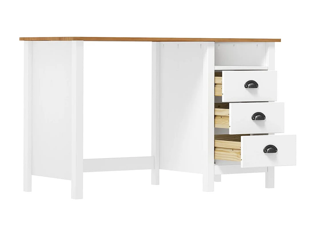 Schreibtisch Hill mit 3 Schubladen 120x50x74 cm Kiefernholz