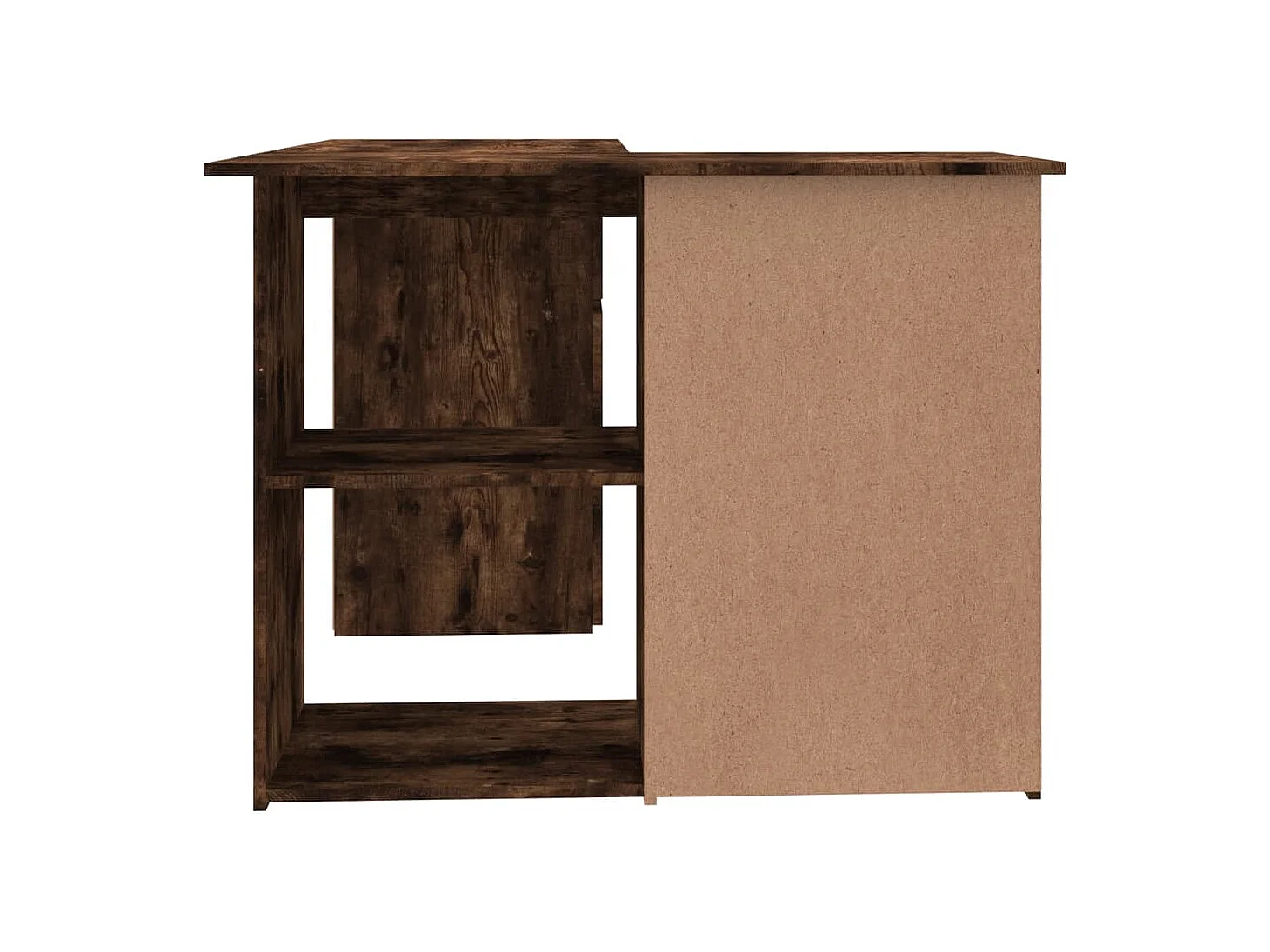 Bureau d'angle Chêne fumé 145x100x76 cm Bois d'ingénierie