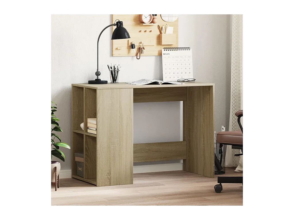 Bureau chêne sonoma 102x50x75 cm bois d'ingénierie