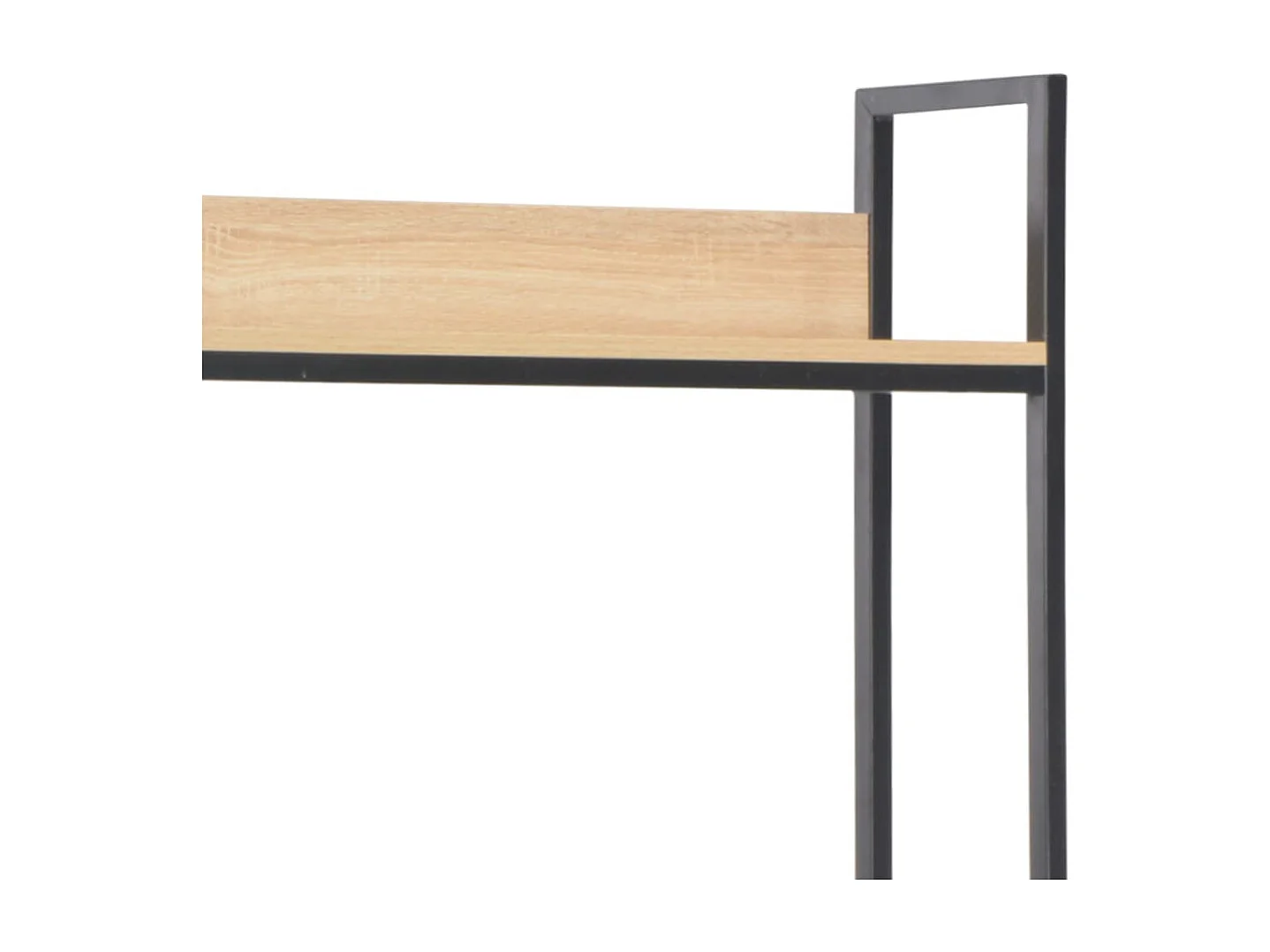 Bureau d'ordinateur Noir et chêne 120 x 60 x 138 cm