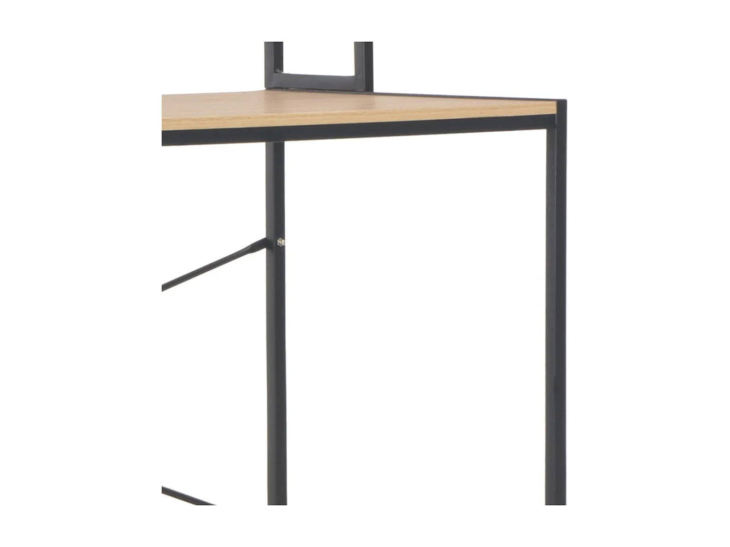 Bureau d'ordinateur Noir et chêne 120 x 60 x 138 cm