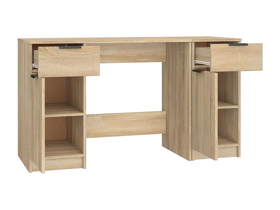 Bureau avec armoire latérale Chêne sonoma Bois d'ingénierie