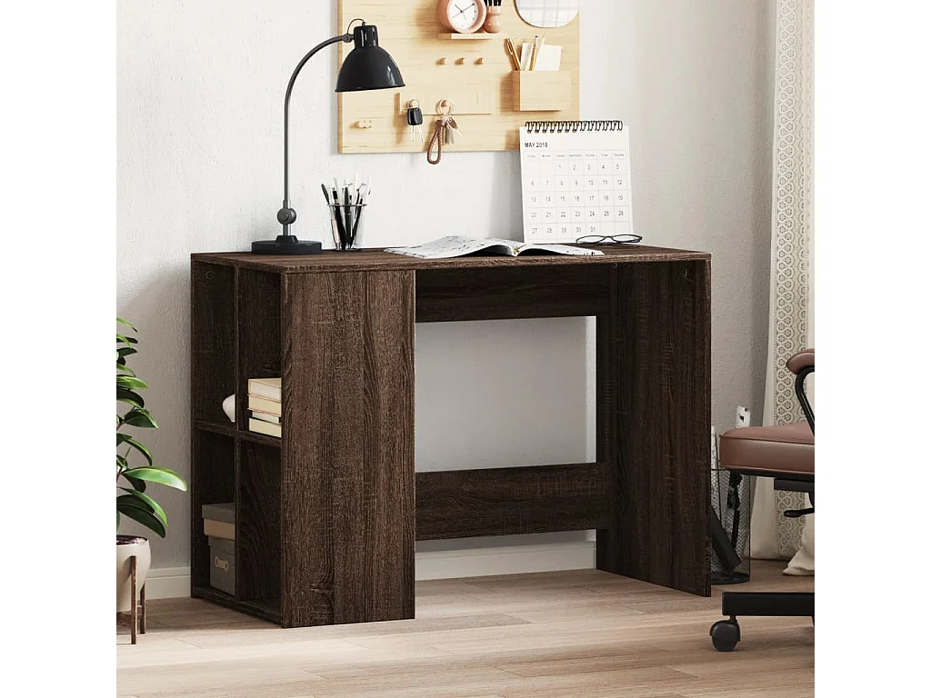Schreibtisch Braun Eichen-Optik 102x50x75 cm Holzwerkstoff