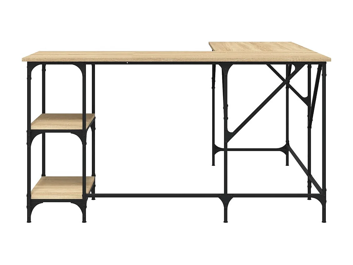 Scrivania Rovere Sonoma 139x139x75 cm in Legno Multistrato