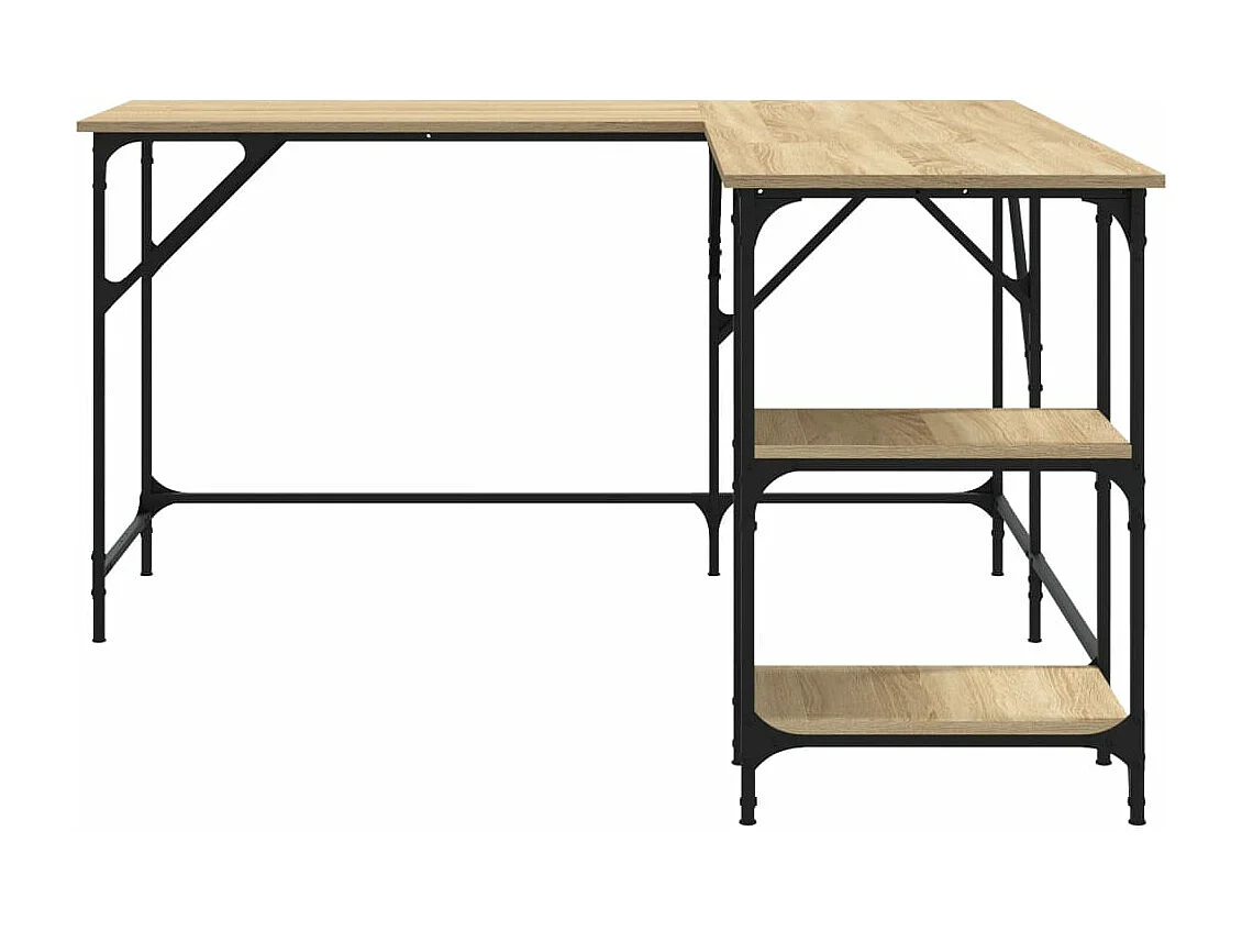 Escritorio madera de ingeniería roble Sonoma 139x139x75 cm