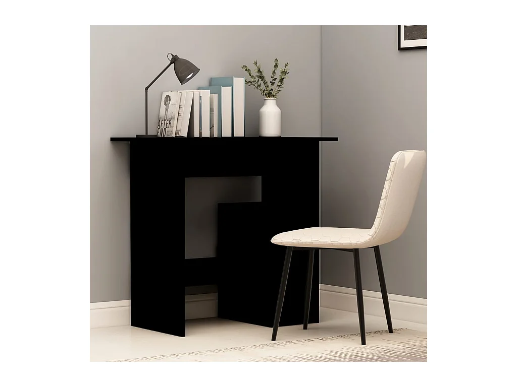 Bureau 80x45x74 cm bewerkt hout zwart