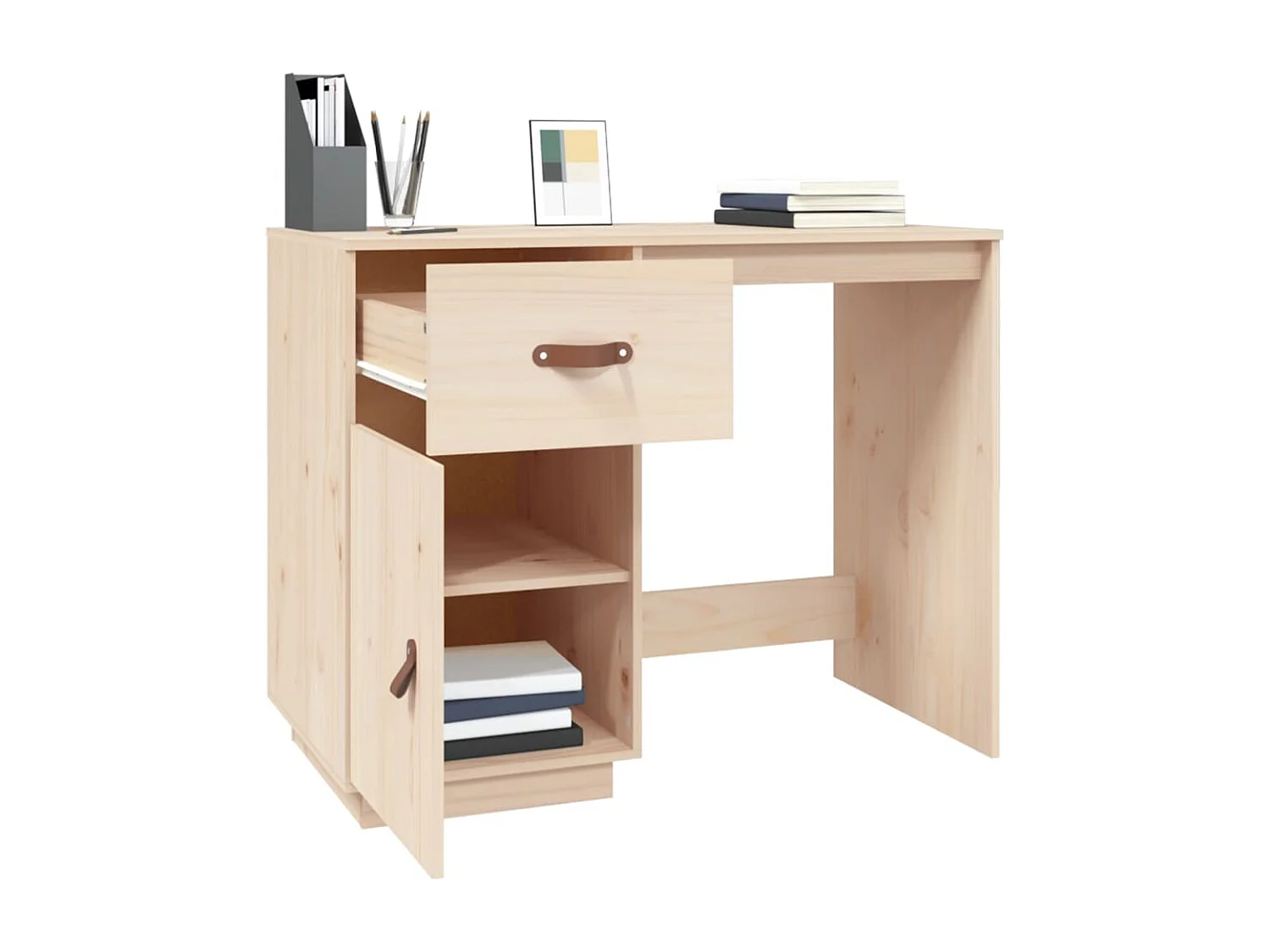 Bureau 95x50x75 cm Bois massif de pin