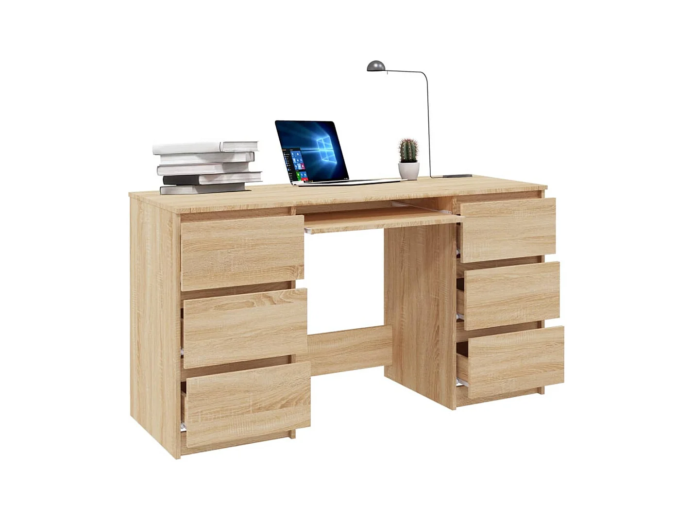 Bureau Chêne sonoma 140x50x77 cm Bois d'ingénierie