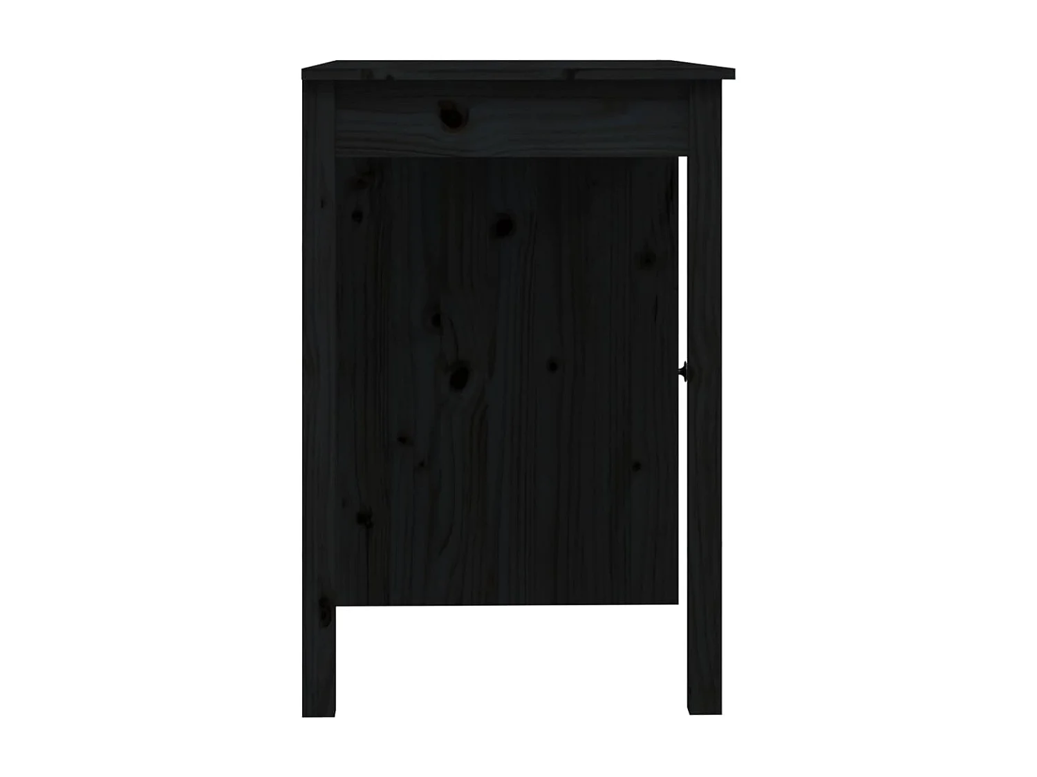 Bureau Noir 100x50x75 cm Bois massif de pin