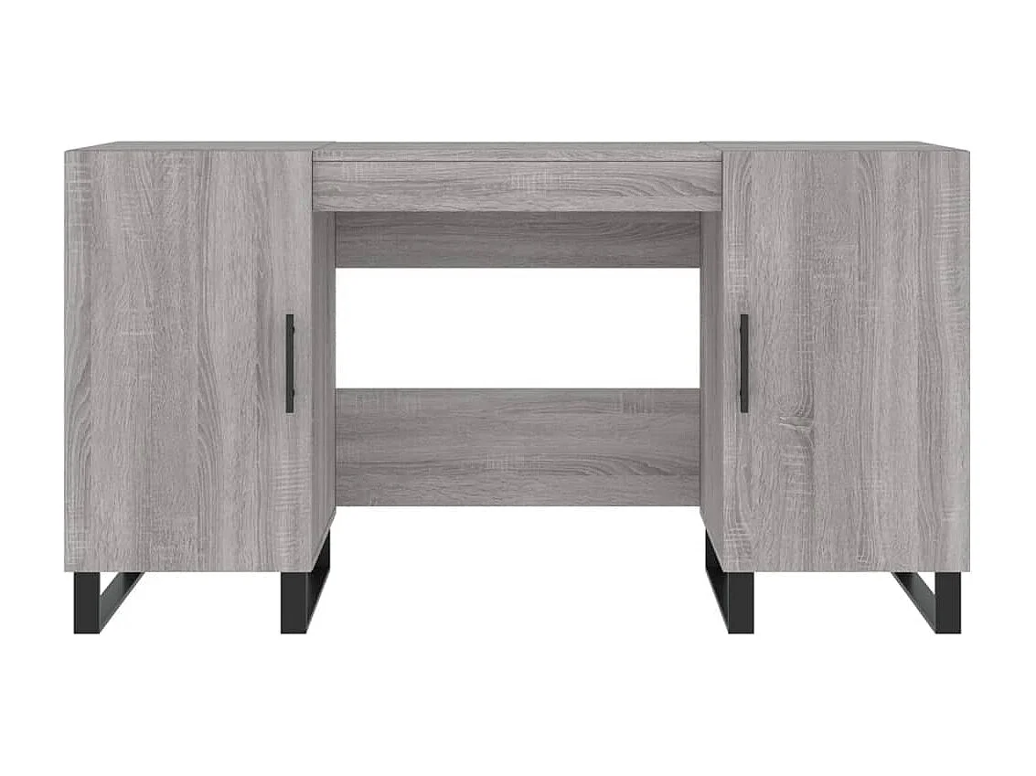 Escritorio madera de ingeniería gris Sonoma 140x50x75 cm