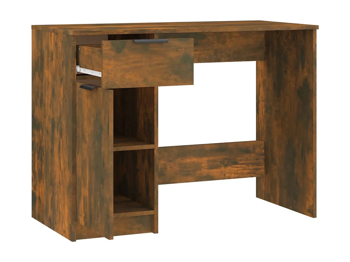 Bureau Chêne fumé 100x50x75 cm Bois d'ingénierie