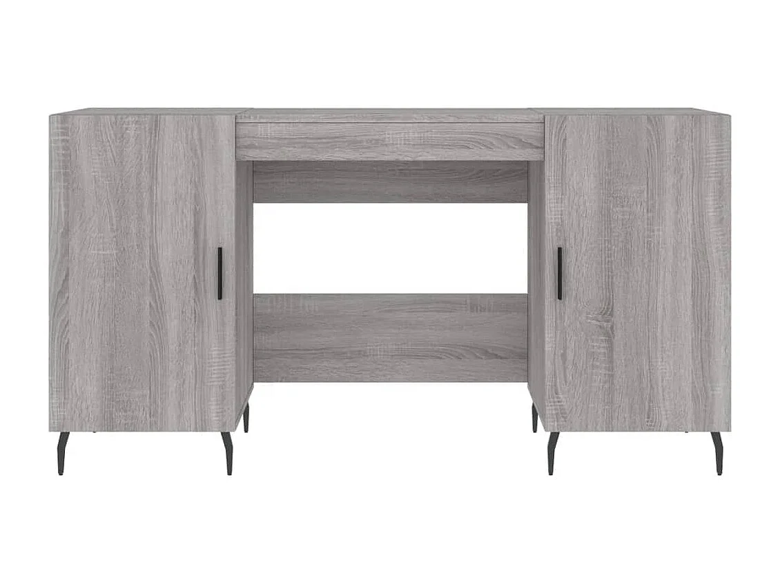 Bureau sonoma gris 140x50x75 cm bois d'ingénierie