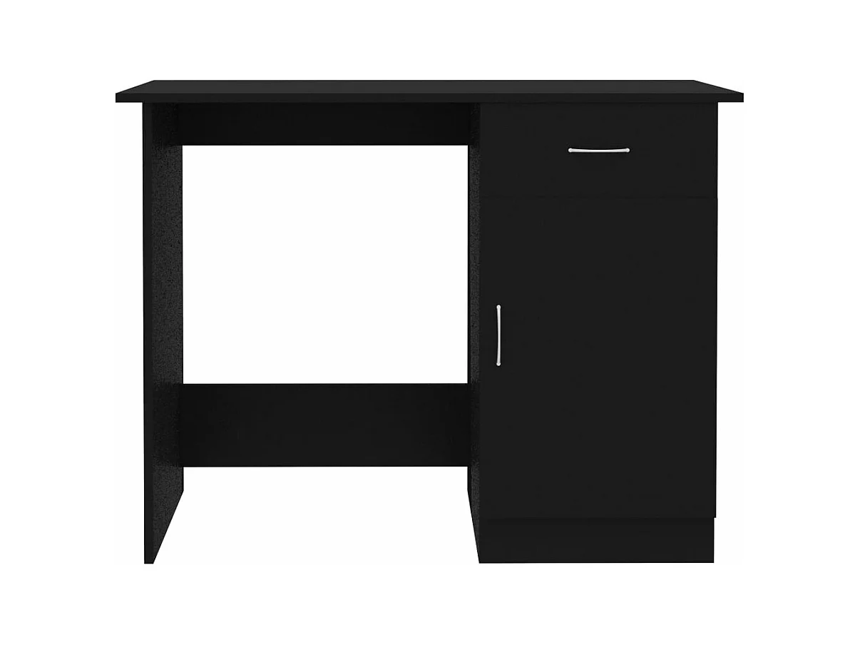 Scrivania Nera 100x50x76 cm in Legno Multistrato